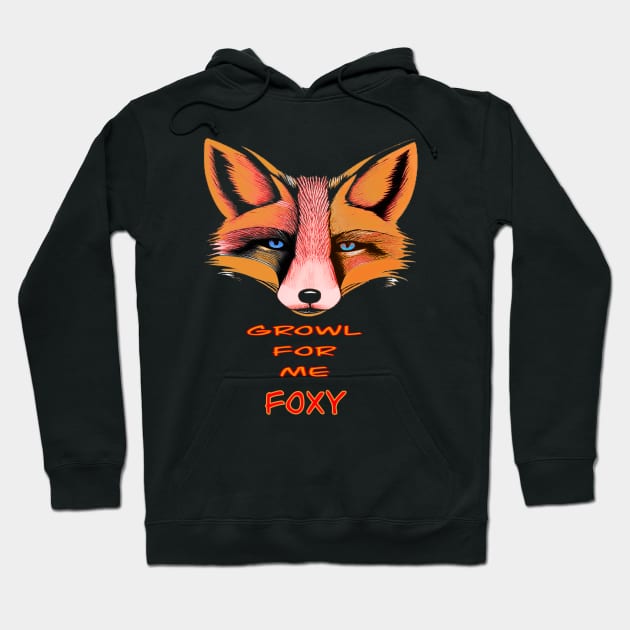 GROWL FOR ME FOXY BLUE EYED FOX CUTE Hoodie by sailorsam1805